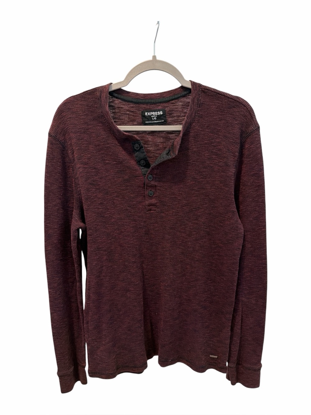 EXPRESS Men’s Waffle Knit Thermal Shirt size large